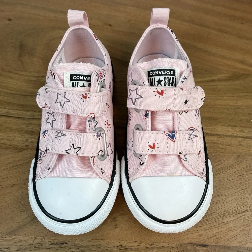 New Little Kids‎ Converse Chuck Taylor All Star 2V OX Pink Sneakers Size 7 C